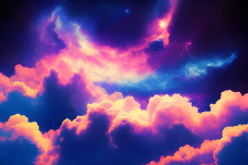 colorful cosmic nebula
