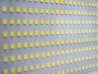 Lighting panel of many SMD LEDs. (Shallow depth of field)