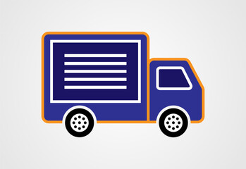 Truck logo template, Perfect logo for business related to automotive industry Delivery truck icon with shallow depth of field