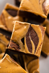 Chocolate fudge with peanut butter swirl