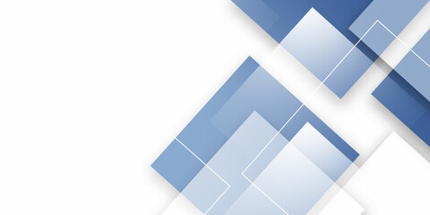 Abstract blue background with square shapes