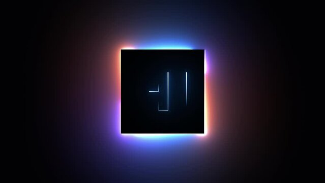 Text AI, artificial intelligence. HUD Element Animation. Dark background. 4k video