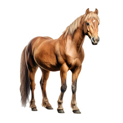 horse on transparent background 3/4 view