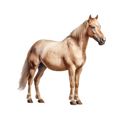 horse on transparent background 3/4 view