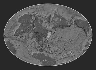 Okhotsk tectonic plate. Bilevel. Fahey Oblique.