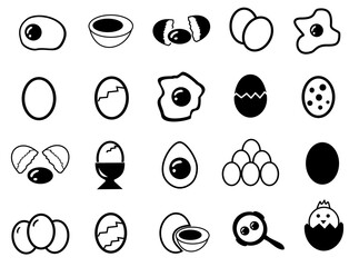 egg icons set vector illustration. editable file