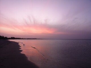 Naklejka premium sunset on the beach