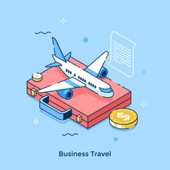 Isometric Cartoon Business Illustration Vector