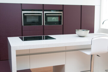 modern kitchen perfectly equipped with its appliances in a house
