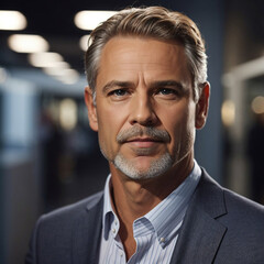 confident Caucasian businessman portrait