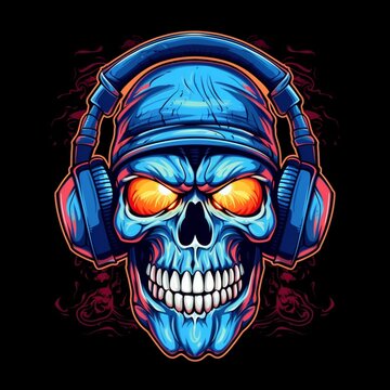 logo, urban logo, skull gansta logo, isotyope  - generative AI