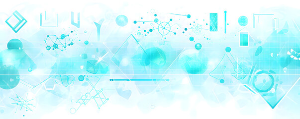 Abstract background with geometric shapes - Science and technology design