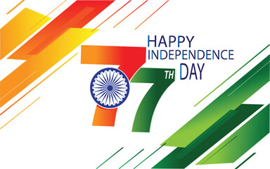 77th Independence day in India celebration on August 15 illustration, it's designed by vishal singh