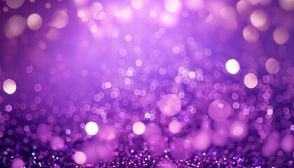 Purple defocused background with glitter bokeh effect, with bokeh lights, celebration background, Generative AI