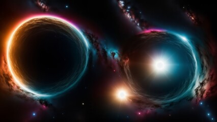 Obraz premium 🌌🪐 Celestial Crossroads: When Universes Collide 🪐🌌 