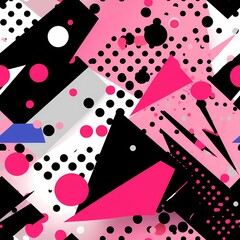shiny geometrical background in pink and black