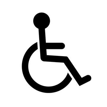 Disabled Handicap Sign. Disabled Wheelchair Symbol. Wheelchair Icon. Vector Illustration. 