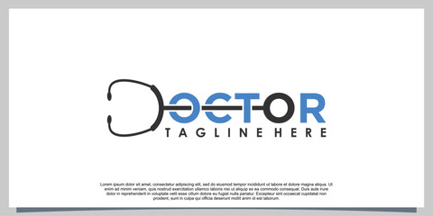 doctor logo design with modern concept
