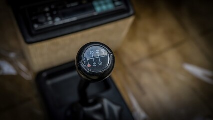 Shift knob in a car