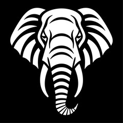 elephant head vector