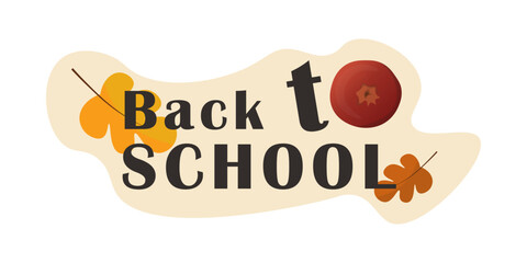 Back to school lettering banner.