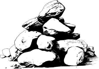 Rocky Stone Vector Illustration