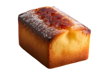 Financier on transparent background. Generative AI.