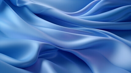 A close-up of vibrant blue silk fabric