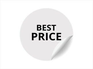 Best Price round sticker sign. Best Price circle sticker banner, badge symbol vector illustration.