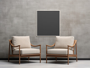 frame on wall, mockup, copy space