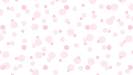 White seamless pattern with pink circles