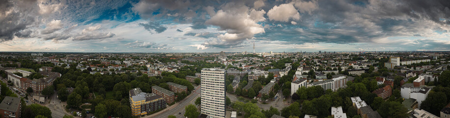 Obraz premium Eimsbüttel Hamburg Aerial