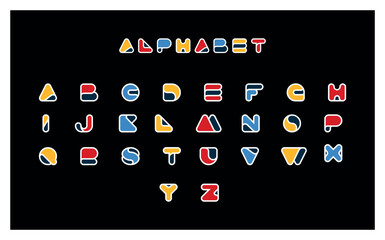 Modern alphabet fonts. Typography minimalist urban digital fashion future creative logo font. vector illustration