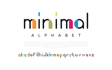 Fototapeta Modern stylish small alphabet letter logo design obraz