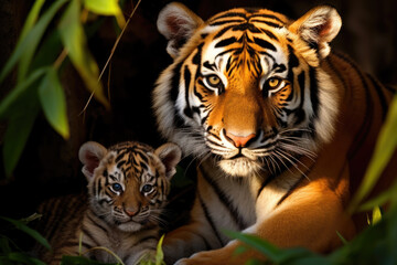 Fototapeta premium Tiger Familie