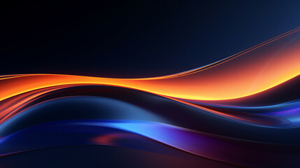 Abstract blue and orange waves background