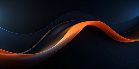 Blue and orange abstract wallpaper blue and orange background orange and blue colors,  Orange and blue abstract background with a black background,  generative Ai
