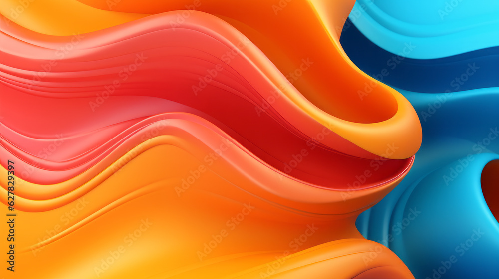 Aufkleber A vibrant abstract background with flowing and dynamic shapes