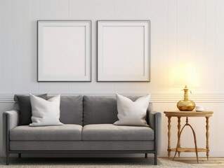 frame on wall, mockup, copy space