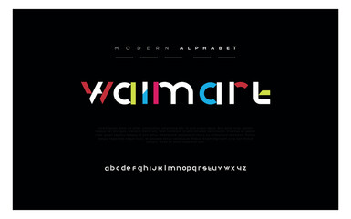 Modern creative alphabet. Future fonts style. Typography uppercase and lowercase fonts. vector illustration