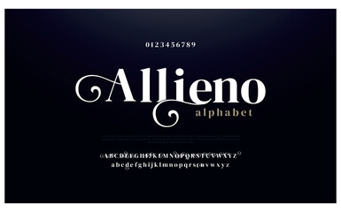 Abstract Fashion font alphabet. Minimal modern urban fonts for logo, brand etc. Typography typeface uppercase lowercase and number. vector illustration