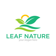 Leaf Nature or Ecology Logo Design Vector