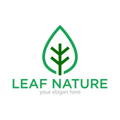 Leaf Nature or Ecology Logo Design Vector