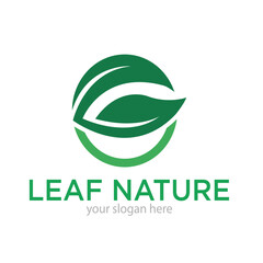 Leaf Nature or Ecology Logo Design Vector