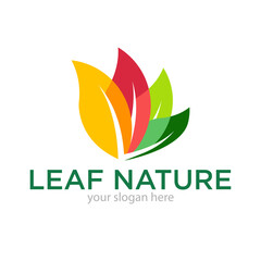 Leaf Nature or Ecology Logo Design Vector