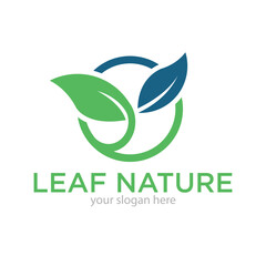 Leaf Nature or Ecology Logo Design Vector