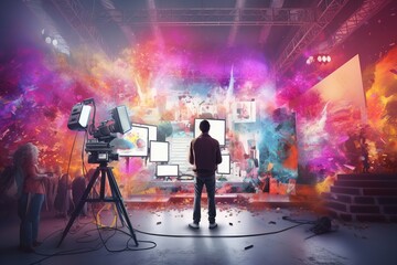Concept of equal opportunities in the entertainment and media industry, Generative AI
