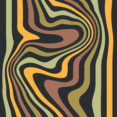 Modern liquify lines colorful background. Abstract liquify line background. Groovy 70s background wavy lines banner. Abstract geometric  swirl illustration