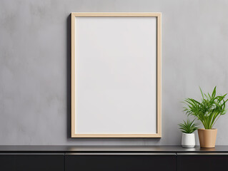 frame on wall, mockup, copy space