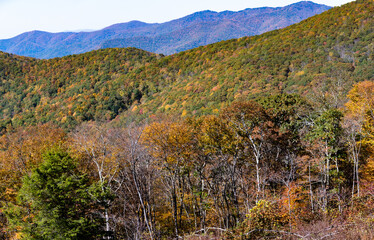 Autumn in the Appalachian Mountains Viewed Along the Blue Ridge Parkway